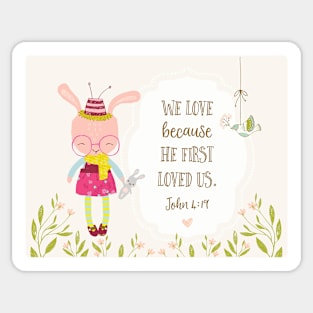 We Love - Kids Scripture Art Sticker